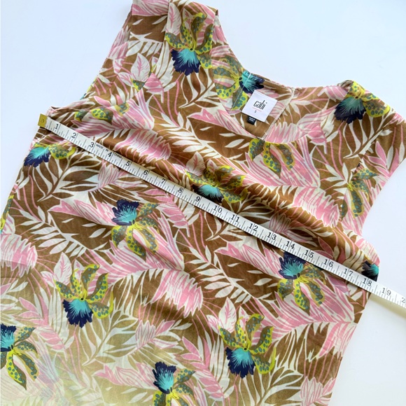 CAbi Tropical Orchid Print Ombré Gradient Print Top Size S - Picture 10 of 12